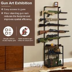 Rack Floor Rifle Rack Holds up 5 Guns Indoor Gun Rack for Wall Mount Gun Display
