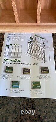 Remington 22 Rifle Ammo Ammunition Gun Store Advertising Display Case New