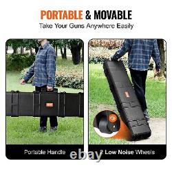 Rifle Case Long Gun Storage Hard Suitcase With 2 Casters Shockproof & Waterproof