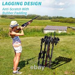 Rifle Gun Rack Folding Portable Heavy-Duty Steel Holds 7 Pistols and 4 Rifles