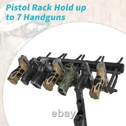 Rifle Gun Rack Folding Portable Heavy-Duty Steel Holds 7 Pistols and 4 Rifles