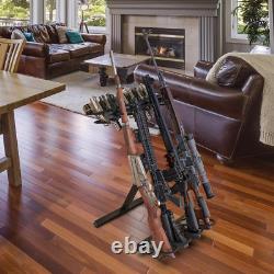 Rifle Gun Rack Folding Portable Heavy-Duty Steel Holds 7 Pistols and 4 Rifles
