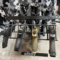 Rifle Gun Rack Folding Portable Heavy-Duty Steel Holds 7 Pistols and 4 Rifles