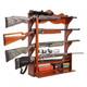 Rifle Gun Rack Organizer Wood Wall Rack Storage Home Room Safe Security 4 Guns