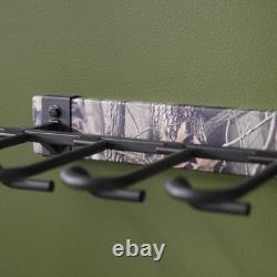 Rifle Gun Rack Shotgun Wall Mount Rustic Wood Solid Steel Garage Office Retail