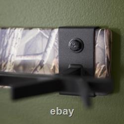 Rifle Gun Rack Shotgun Wall Mount Rustic Wood Solid Steel Garage Office Retail