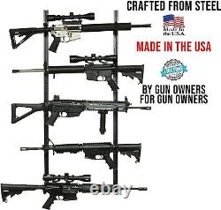 Rifle Gun Rack Stand Holder Display Wall Mount Shotgun Firearm Home Storage NEW