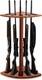 Rifle Gun Rack Wood Corner Wall Display Rack Shotgun Stand Gun Holder For 5 Guns