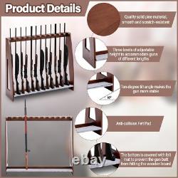 Rifle Gun Racks Freestanding Gun Display Stand Soft Padding Home Safe Heavy Duty