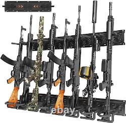 Rifle Gun Racks Indoor Steel Wall Mount Storage Display Holds up to 8 Long Guns