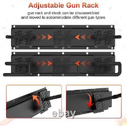 Rifle Gun Racks Indoor Steel Wall Mount Storage Display Holds up to 8 Long Guns