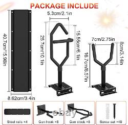 Rifle Gun Racks Indoor Steel Wall Mount Storage Display Holds up to 8 Long Guns