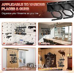 Rifle Gun Racks Indoor Steel Wall Mount Storage Display Holds up to 8 Long Guns