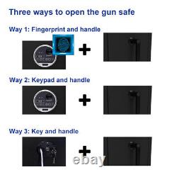 Rifle Gun Safe Biometric Quick Access Firearm Storage Metal Long Gun Gun Cabinet