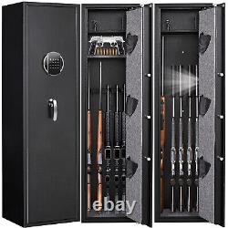 Rifle Gun Safe, Digital Password 5-Gun Storage Cabinet for Rifles and Shotguns