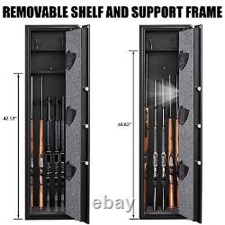 Rifle Gun Safe, Digital Password 5-Gun Storage Cabinet for Rifles and Shotguns