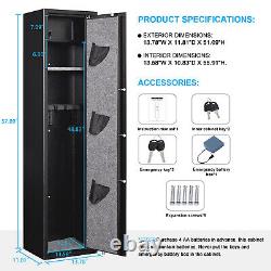 Rifle Gun Safe, Digital Password 5-Gun Storage Cabinet for Rifles and Shotguns