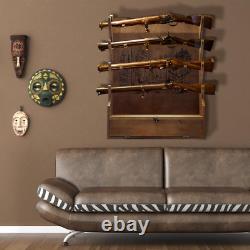 Rifle Gun Wooden Display Rack Cabinet Storage Wall Mount Home Gun Racks Soft Pad