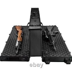 Rifle Hard Carry Case 50 Double Sided Gun Storage Foam Padded Tactical Hunting