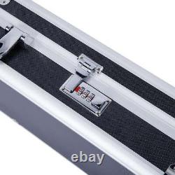 Rifle Hard Carry Case Key & Combination Lock Foam Padding Long Gun Storage Box