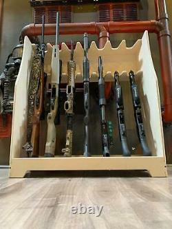 Rifle Rack 7-Slot Gun Shotgun Display Stand Free Standing Gunrack Storage USA
