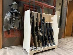 Rifle Rack Display Stand Storage Holder Free Standing 7-Slot Gun Storage