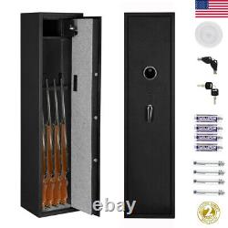 Rifle Safe 5-Gun Wall Storage Cabinet Fingerprint Biometric Quick Lock Security