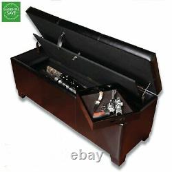 Rifle Safe Hidden Firearm Storage Cabinet Rack Bench Seat Ottoman Gun Box Lock