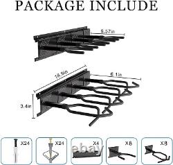 Rifle Shotgun Gun Rack Heavy Duty Steel Wall-Mount Adjustable Securely Display