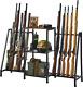 Rifle Shotgun Gun Rack Storage Floor Standing Organizer Holds Up To 10 Long Guns