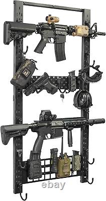 Rifle Shotgun Gun Rack Wall Mount 100Lb Indoor Mounts Display Heavy Duty Storage