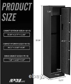 Rifle Shotgun Home Safe Gun Firearm Secure Storage Steel Metal Large Vertical