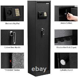 Rifle Shotgun Home Safe Gun Firearm Secure Storage Steel Metal Large Vertical