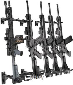 Rifle Shotgun Hooks Rack Gun Storage Firearms Holder Freestanding 6 Guns (2 Set)