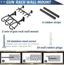 Rifle Shotgun Hooks Rack Gun Storage Firearms Holder Freestanding 6 Guns (2 Set)