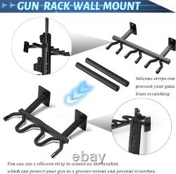 Rifle Shotgun Hooks Rack Gun Storage Firearms Holder Freestanding 6 Guns (2 Set)