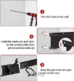 Rifle Shotgun Hooks Rack Gun Storage Firearms Holder Freestanding 6 Guns (2 Set)