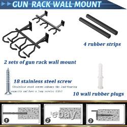 Rifle Shotgun Hooks Rack Gun Storage Firearms Holder Freestanding 6 Guns (2 Set)