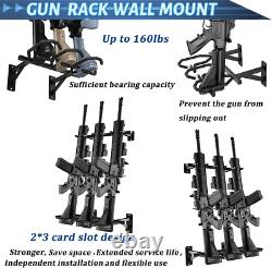 Rifle Shotgun Hooks Rack Gun Storage Firearms Holder Freestanding 6 Guns (2 Set)