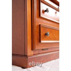 Rifle Shotgun Organizer Storage Cabinet Wood Display Home Safe for 8 Gun Cabinet