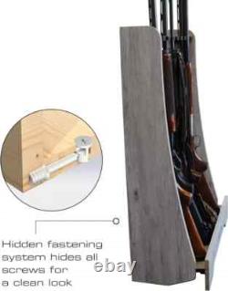 Rifle Shotgun Rack Indoor Safe Free Standing Gun Display Rack Hold Up to 8 Guns