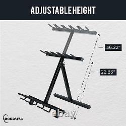 Rifle Shotgun Rack Portable Steel Folding Floor Freestanding Hold up to 5 Guns