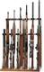 Rifle Shotgun Rack Wooden Free Standing Organizer For Up To12 Gun Storage Holder