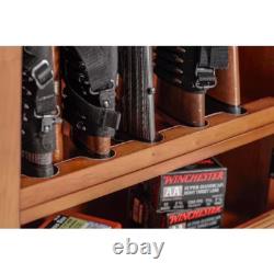 Rifle Shotguns Organizer Storage Rack Classic Wood Freestanding Safe Up to10 Gun