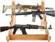 Rifle Wooden Gun Display Rack Storage Shotgun Wall Storage Home Room Safe Secure