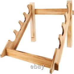 Rifle Wooden Gun Display Rack Storage Shotgun Wall Storage Home Room Safe Secure