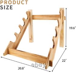 Rifle Wooden Gun Display Rack Storage Shotgun Wall Storage Home Room Safe Secure