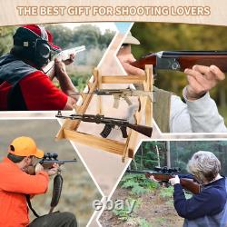 Rifle Wooden Gun Display Rack Storage Shotgun Wall Storage Home Room Safe Secure