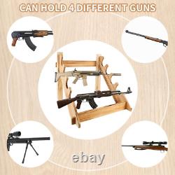 Rifle Wooden Gun Display Rack Storage Shotgun Wall Storage Home Room Safe Secure