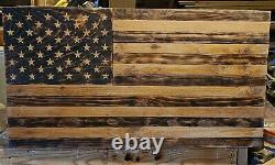 Rustic American Flag Concealment Cabinet Secret Hidden Storage Box Gun conceal